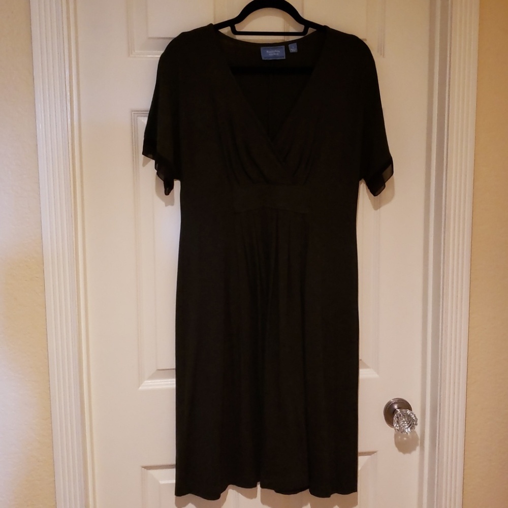 Simply Vera Grey Jersey faux wrap dress